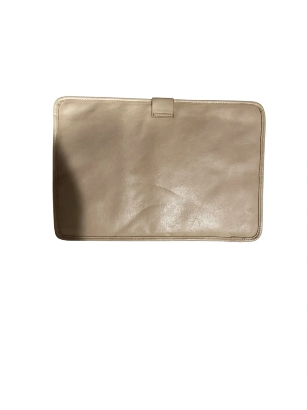BEIS Light Cream Faux Leather laptop Sleeve Bag